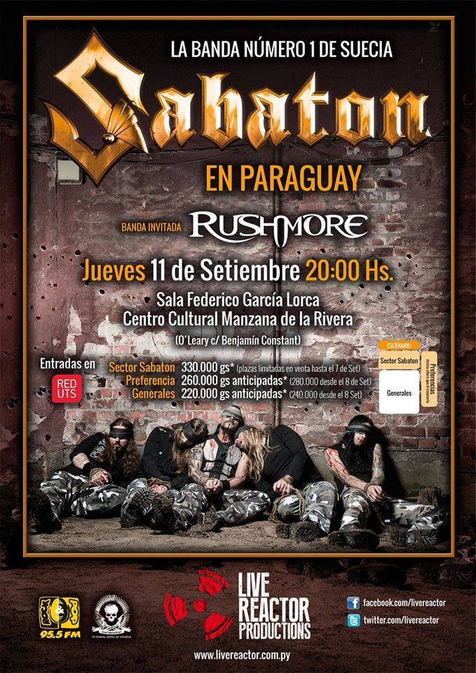 Sabaton en Paraguay - Precios y sectores