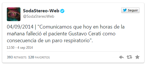 Soda Stereo - Twitter