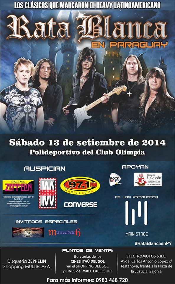 Rata Blanca en Paraguay - Polideportivo del Club Olimpia
