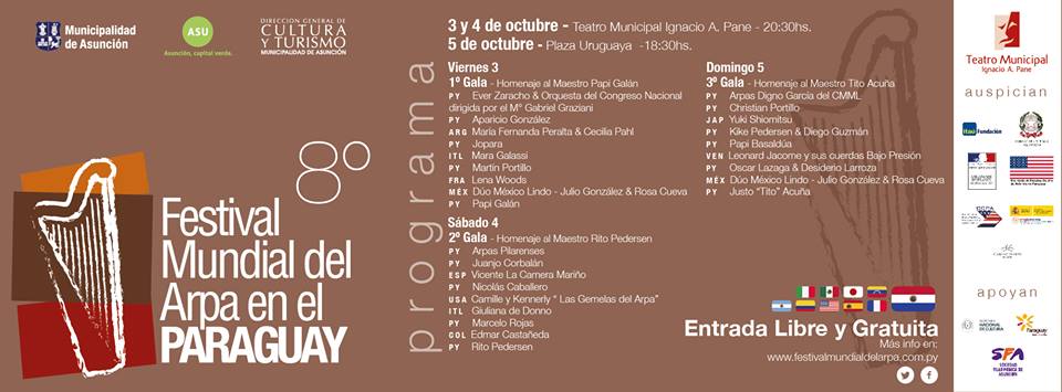 Festival Mundial del Arpa en el Paraguay - Programa