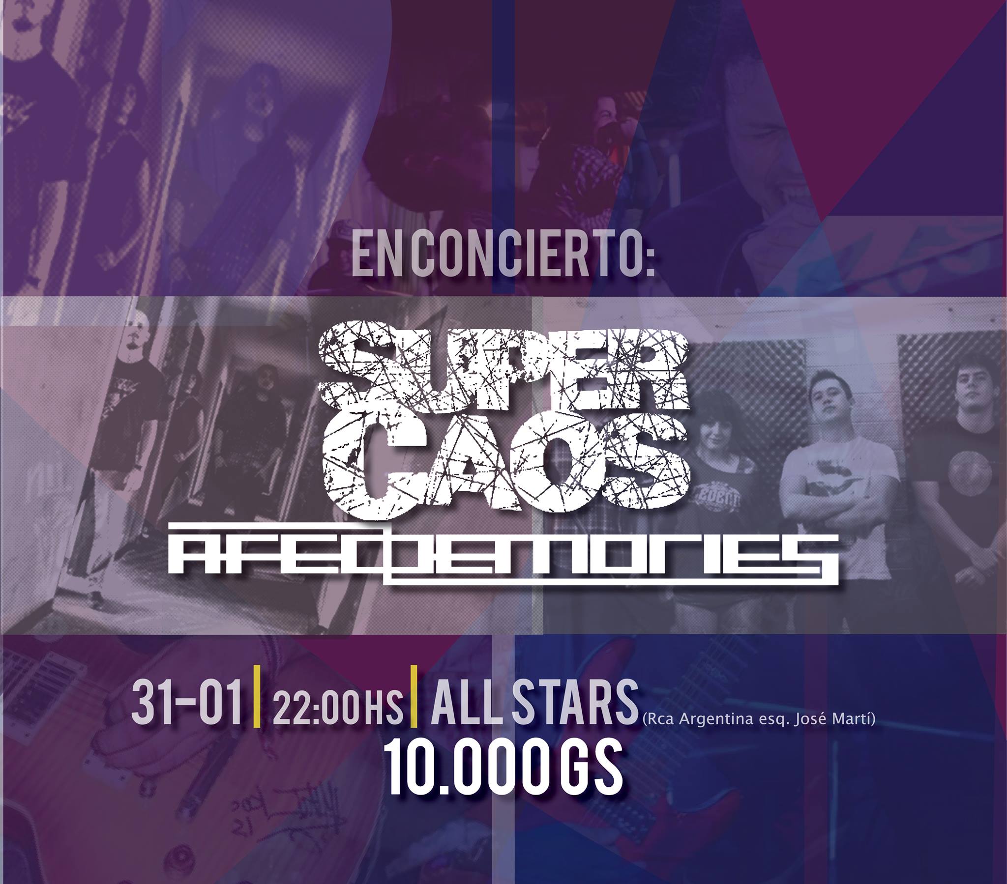 SuperCaos y A Few Memories en vivo