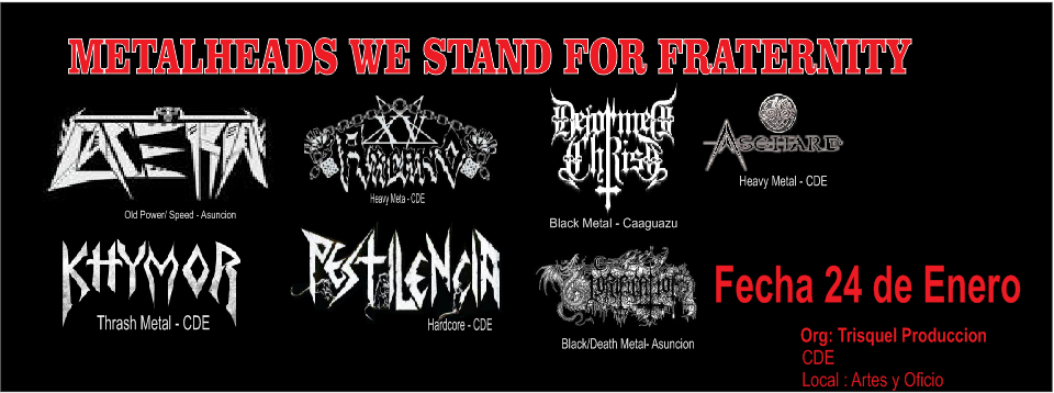 Metalheads We Stand For Fraternity
