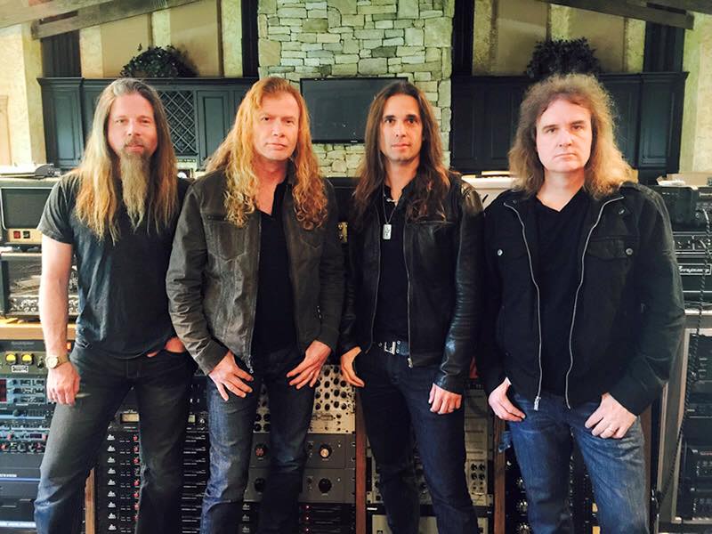 Chris Adler, Dave Mustaine, Kiko Loureiro y David Ellefson