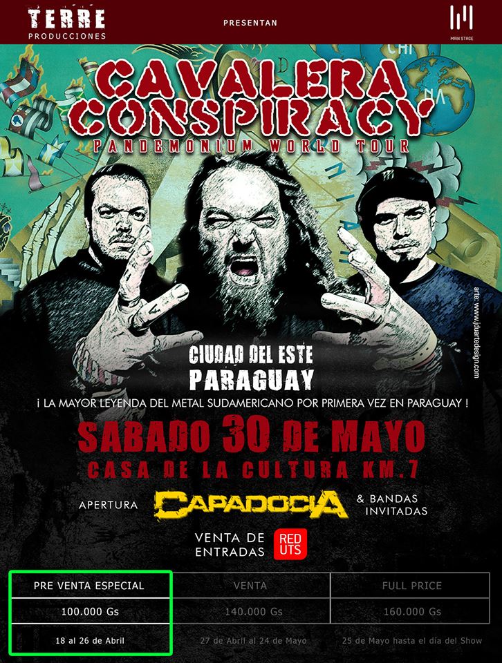 Cavalera Conspiracy en Ciudad del Este