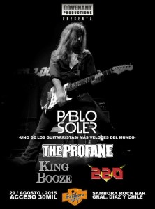 Pablo Soler en Paraguay en Sambora Rock Bar