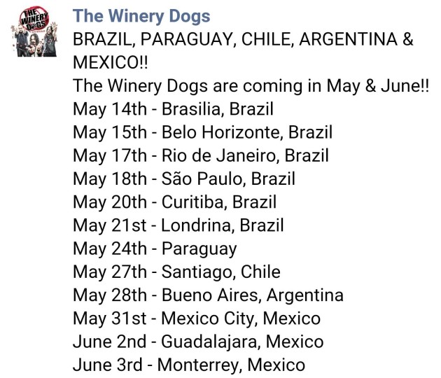 the winery fechas