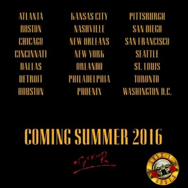 gnr tour summer