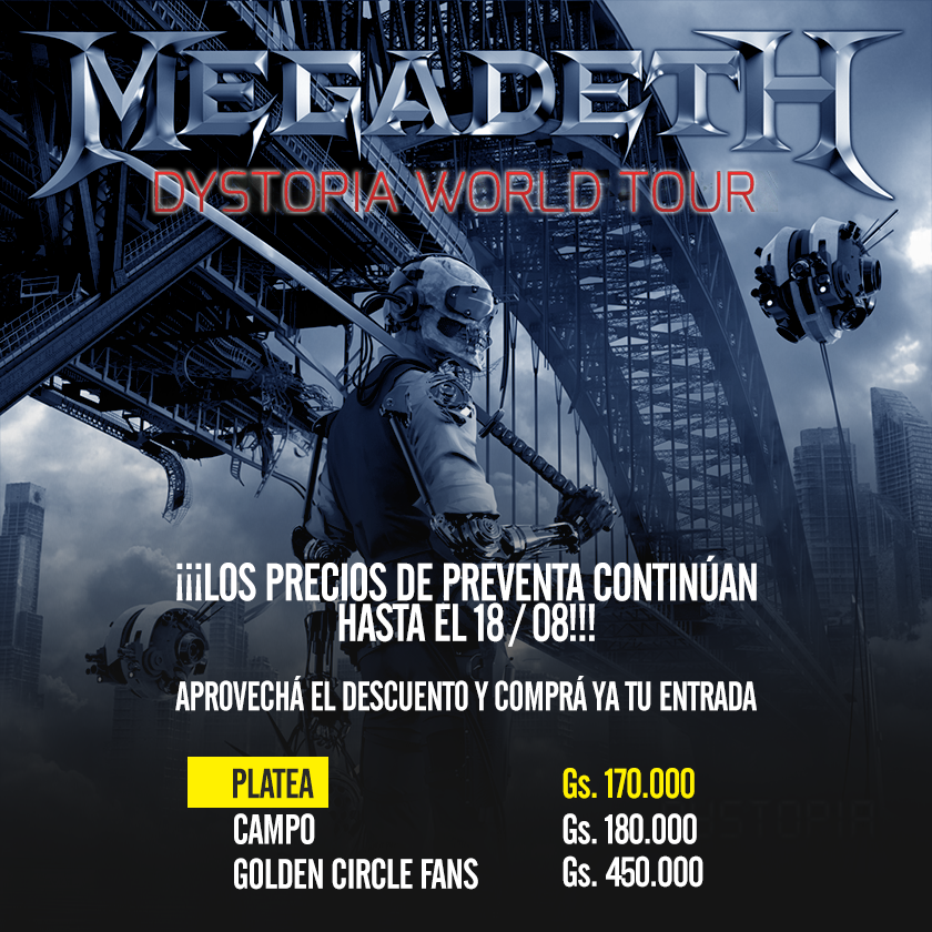 Megadeth en Paraguay - Entradas