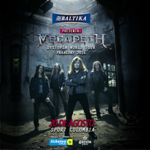 Megadeth en vivo esta noche en el Club Sport Colombia