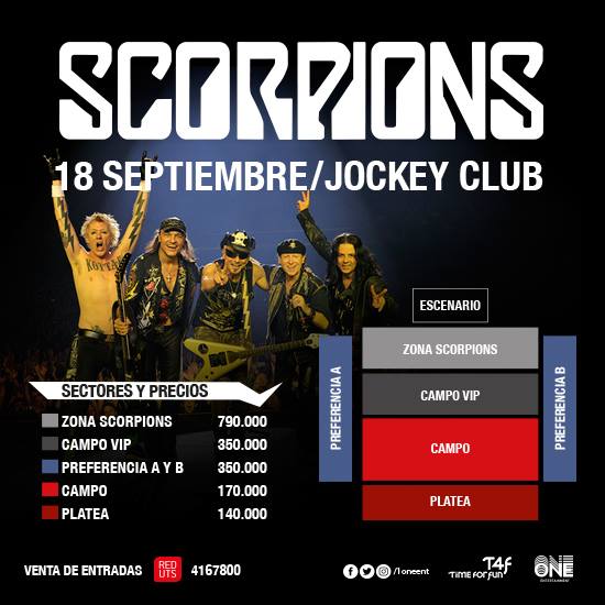 scorpions precios