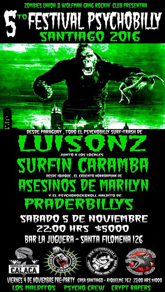 Festival Psychobilly 2016 en Santiado de Chile