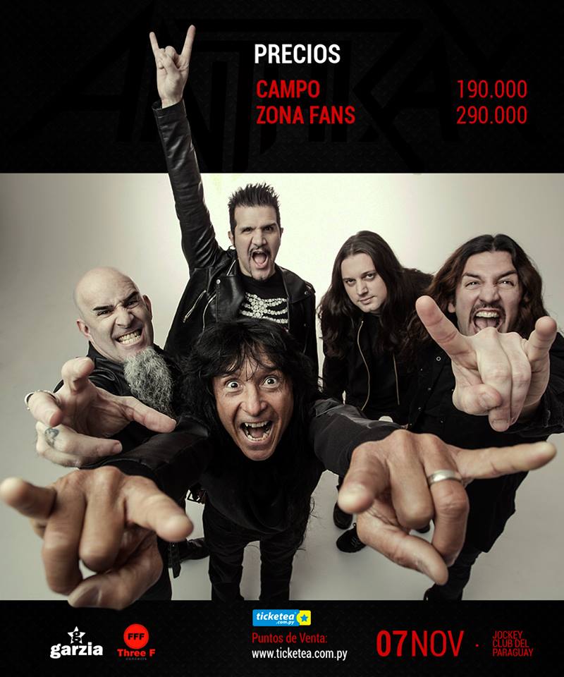 Anthrax en Paraguay - Venta de Entradas