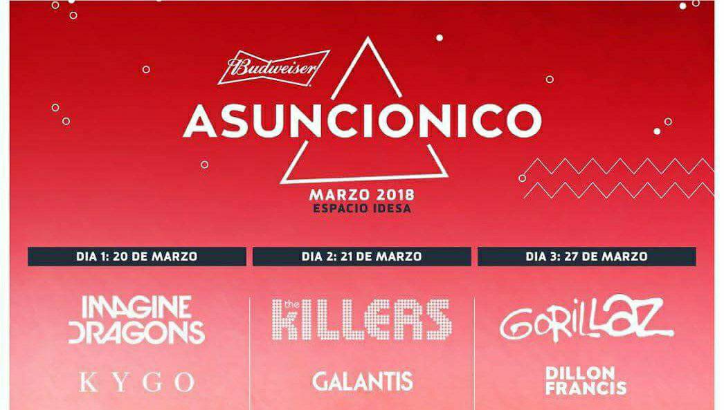 asuncionico line up oficial