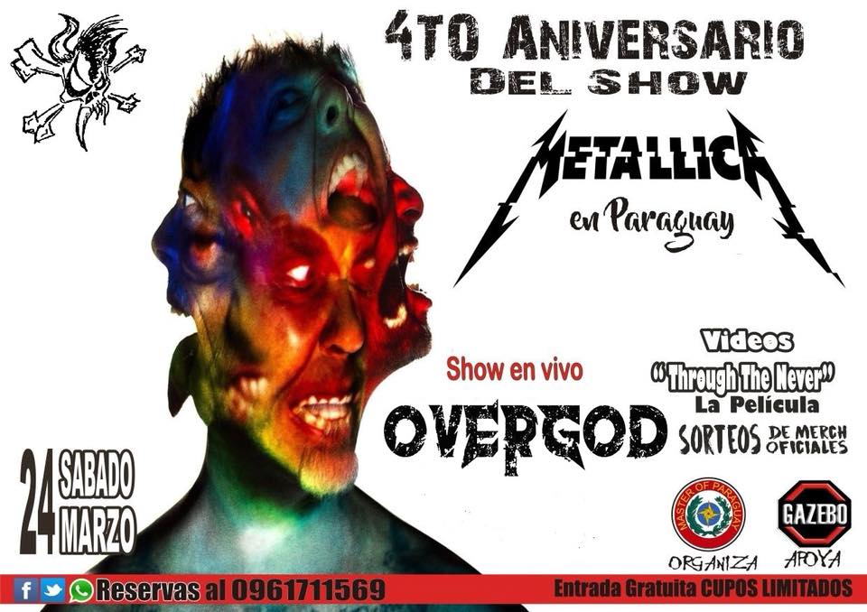 Master Of Paraguay presenta El 4to Aniversario del show de Metallica en Paraguay