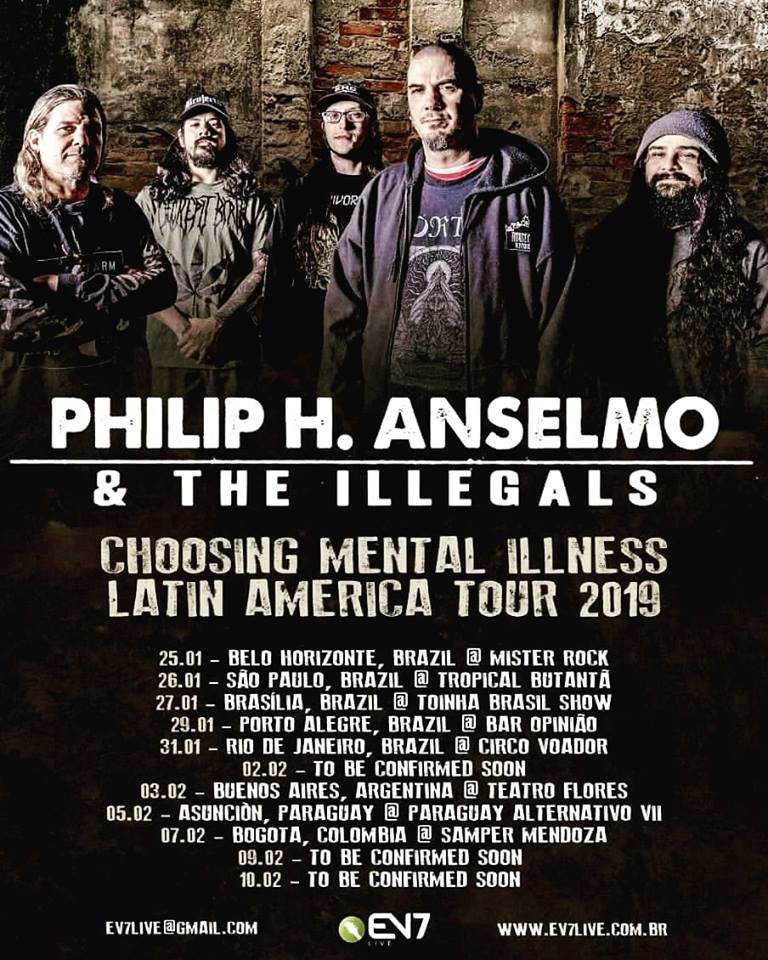 Philip H. Anselmo & the Illegals en Latinoamerica 2019
